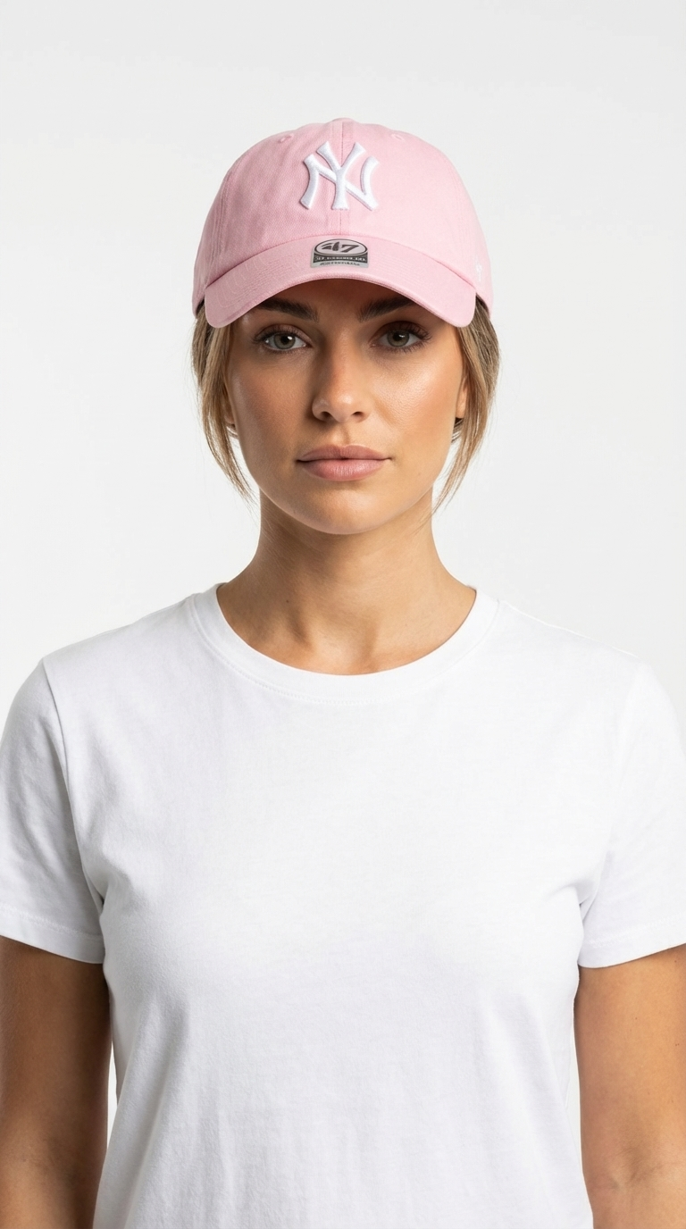 47 Brand NY Yankees 47 Clean Up Adjustable Cap - Light Pink