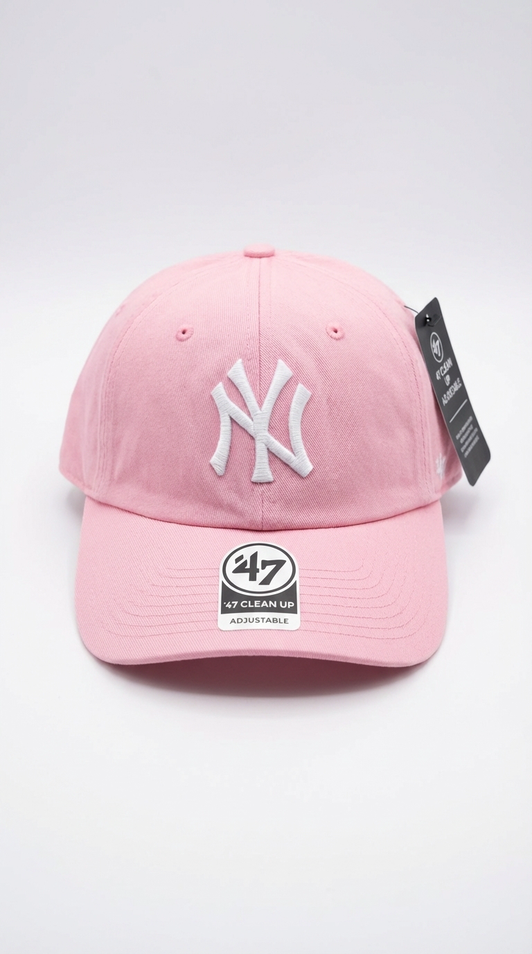 47 Brand NY Yankees 47 Clean Up Adjustable Cap - Light Pink