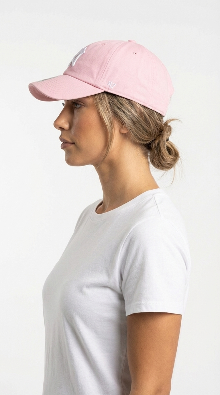 47 Brand NY Yankees 47 Clean Up Adjustable Cap - Light Pink