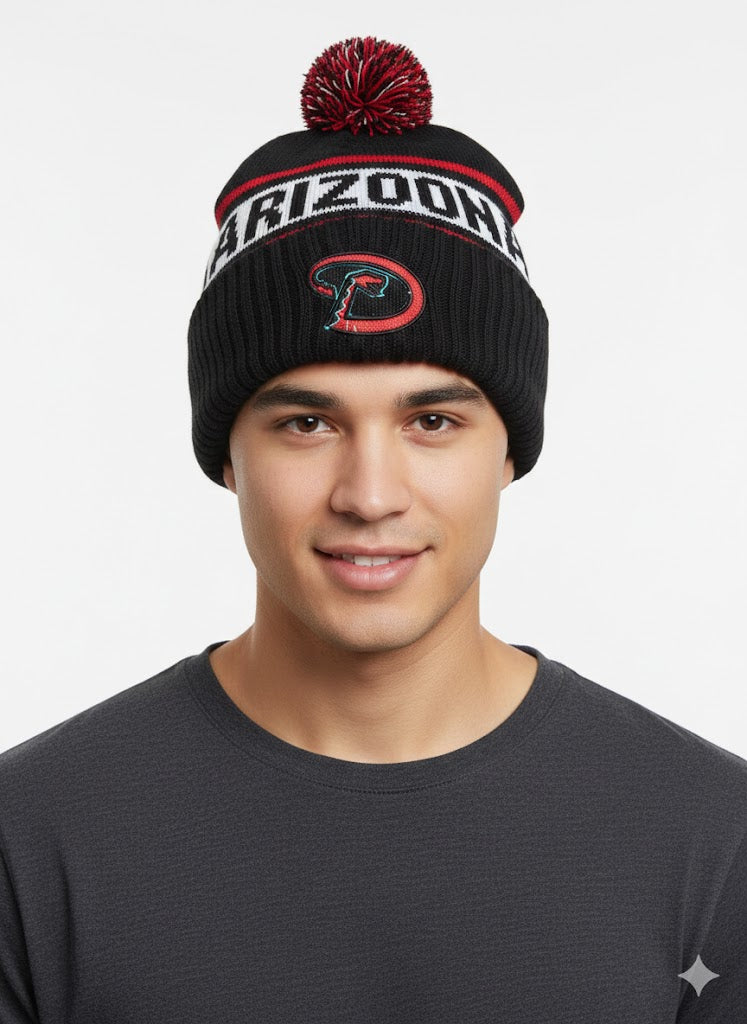 New Era MLB Pom Pom Knit Cuff Winter Beanie