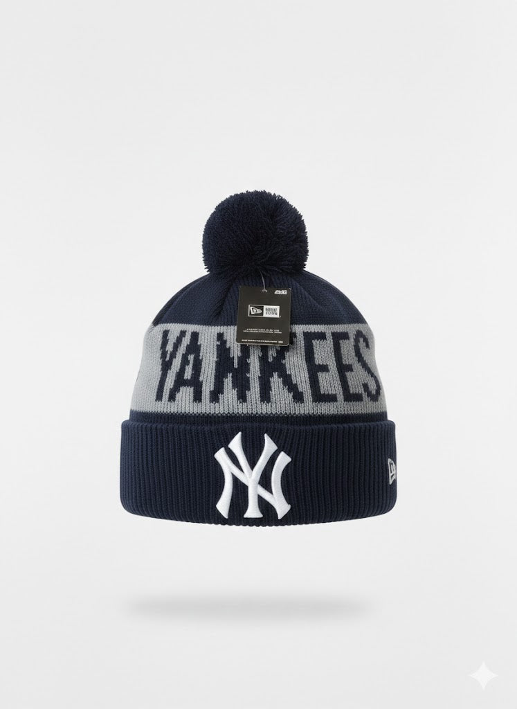 New Era MLB Pom Pom Knit Cuff Winter Beanie