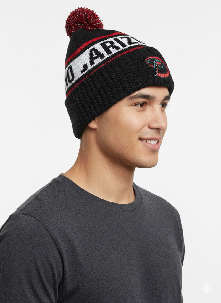 New Era MLB Pom Pom Knit Cuff Winter Beanie